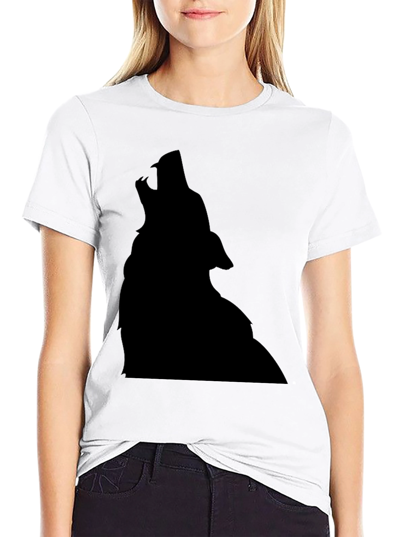 Wolf Silhouette Black T-Shirt