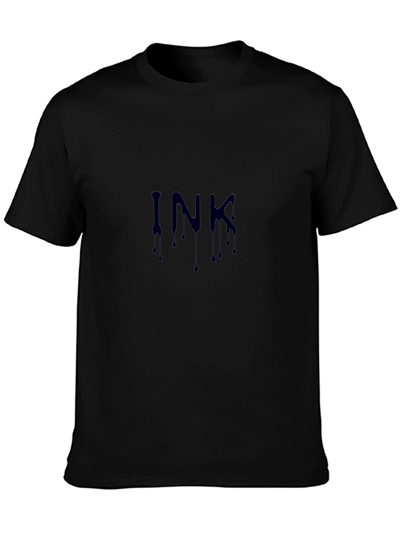 Mens Black INK Graphic Print T-Shirt