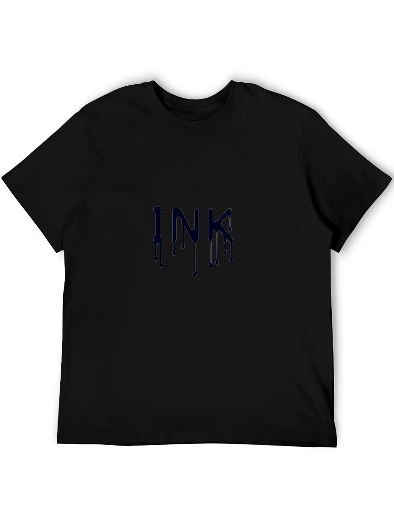 Mens Black INK Graphic Print T-Shirt