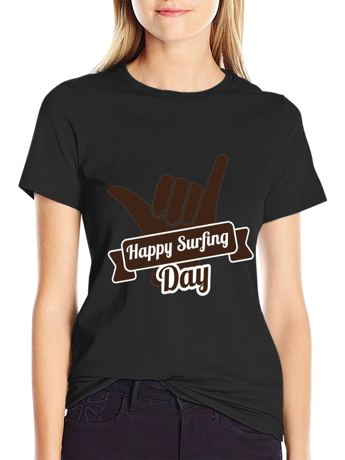 Happy Surfing Day Graphic Tee - Hang Loose!