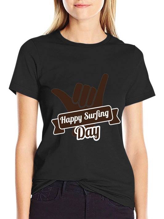 Happy Surfing Day Graphic Tee - Hang Loose!