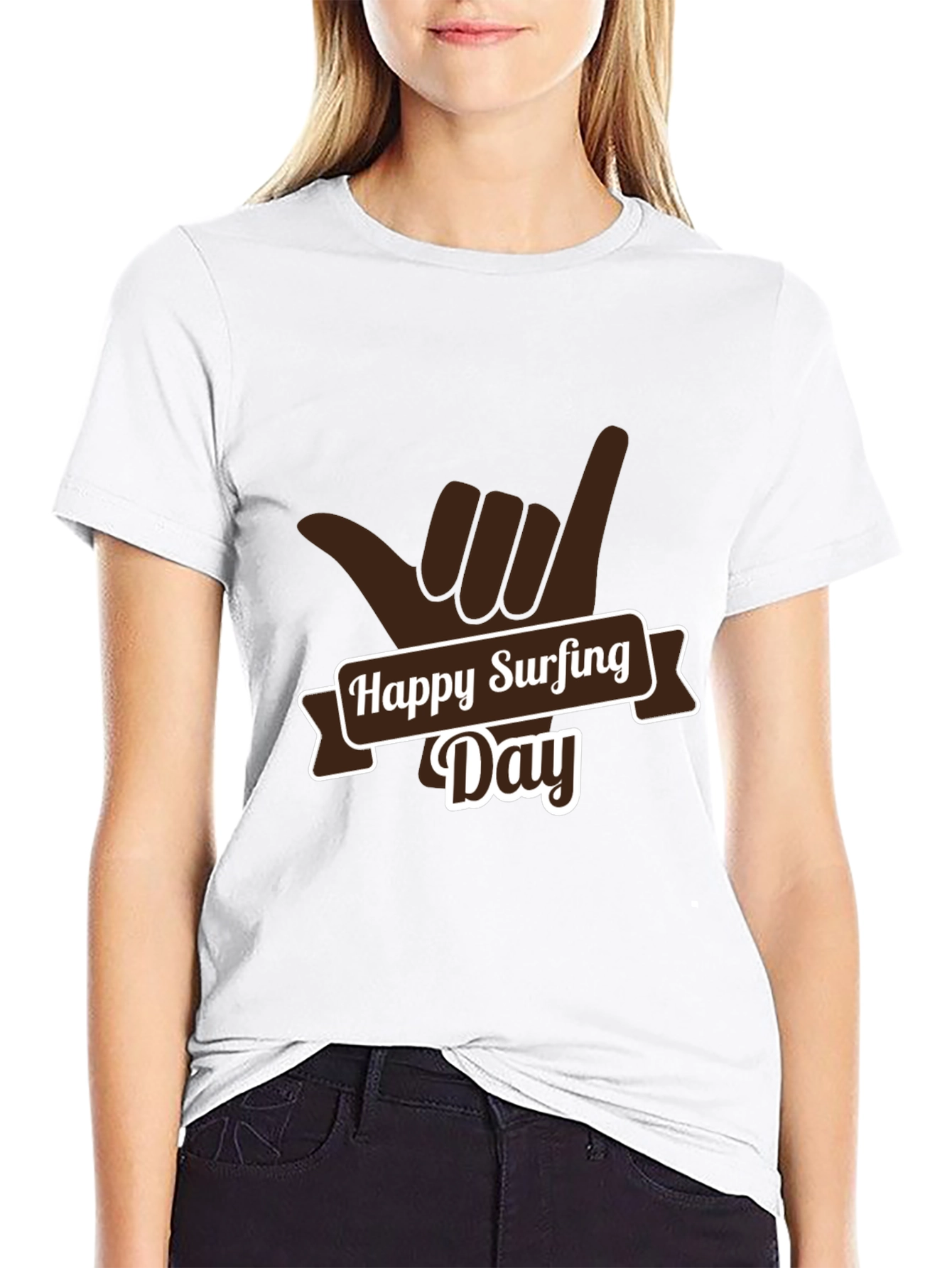 Happy Surfing Day Graphic Tee - Hang Loose!