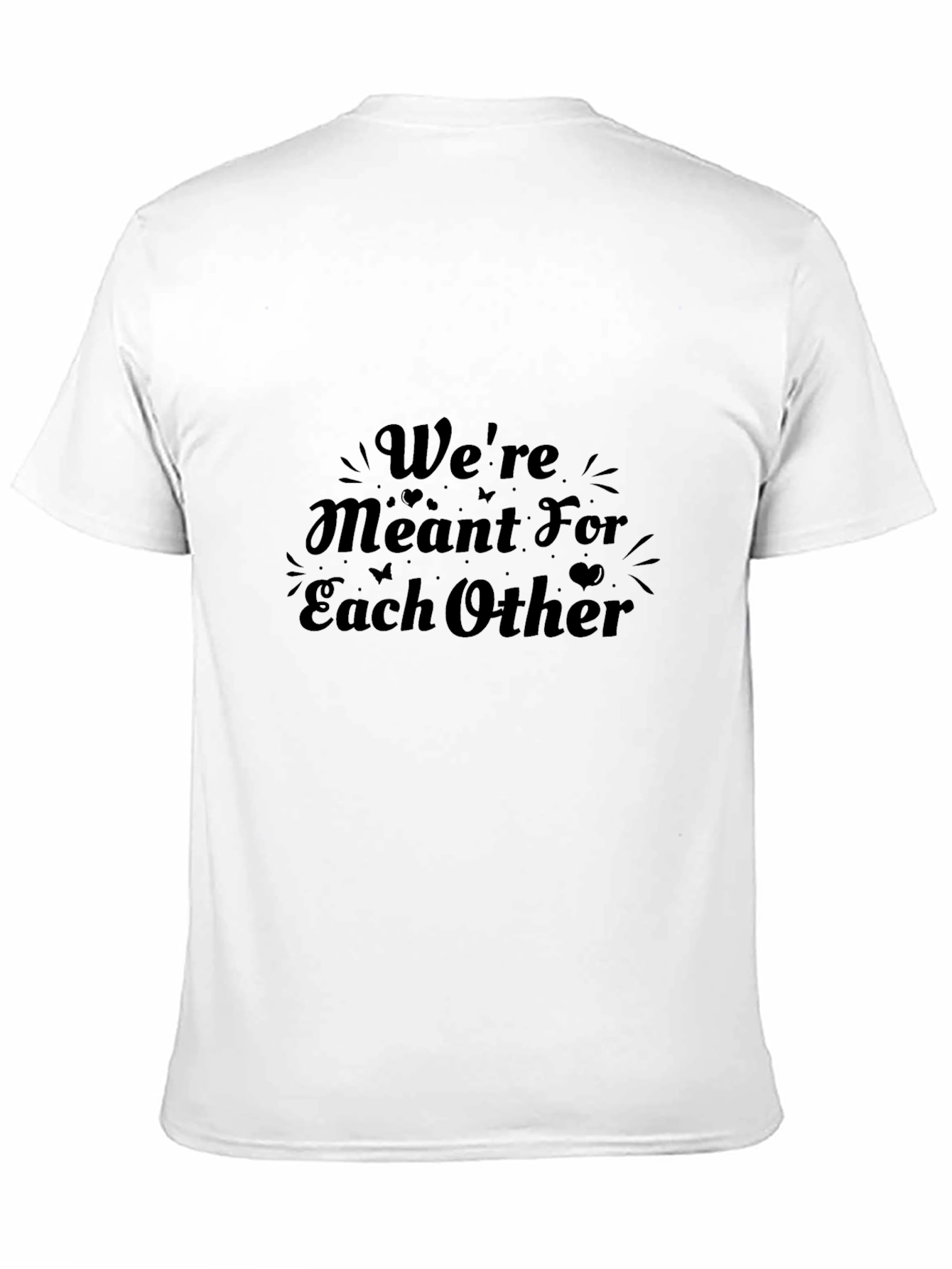 Romantic Meant For Each Other Black T-Shirt