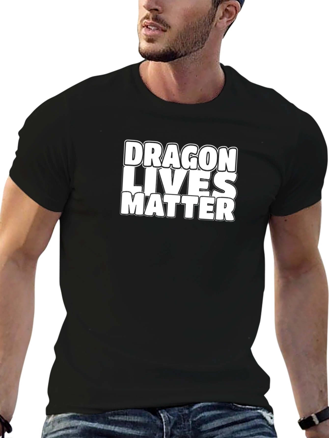 Dragon Lives Matter Graphic Tee - Black Cotton