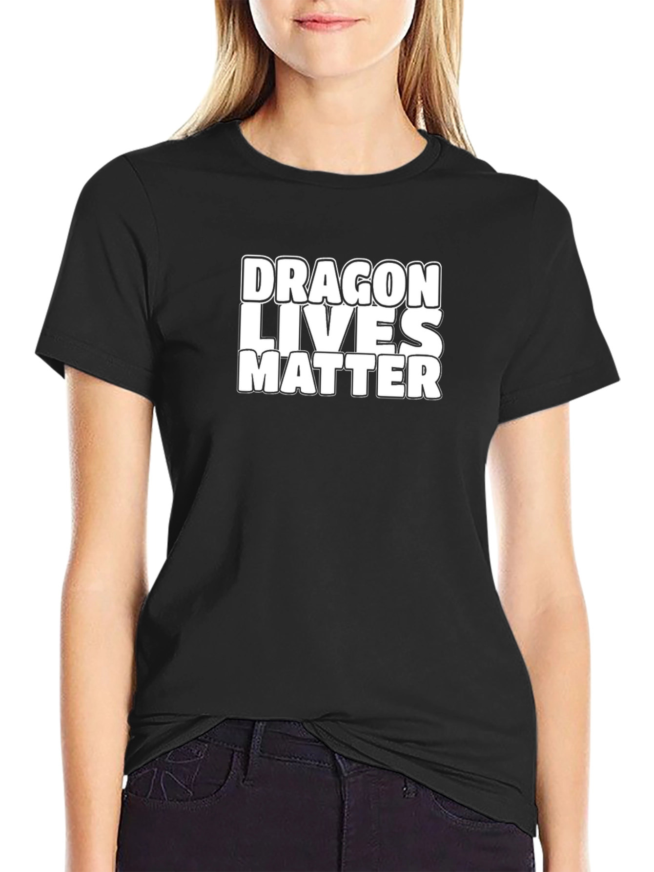 Dragon Lives Matter Graphic Tee - Black Cotton