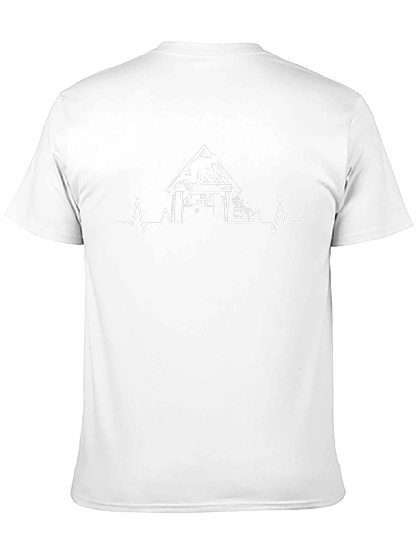Construction Worker Heartbeat Graphic T-Shirt