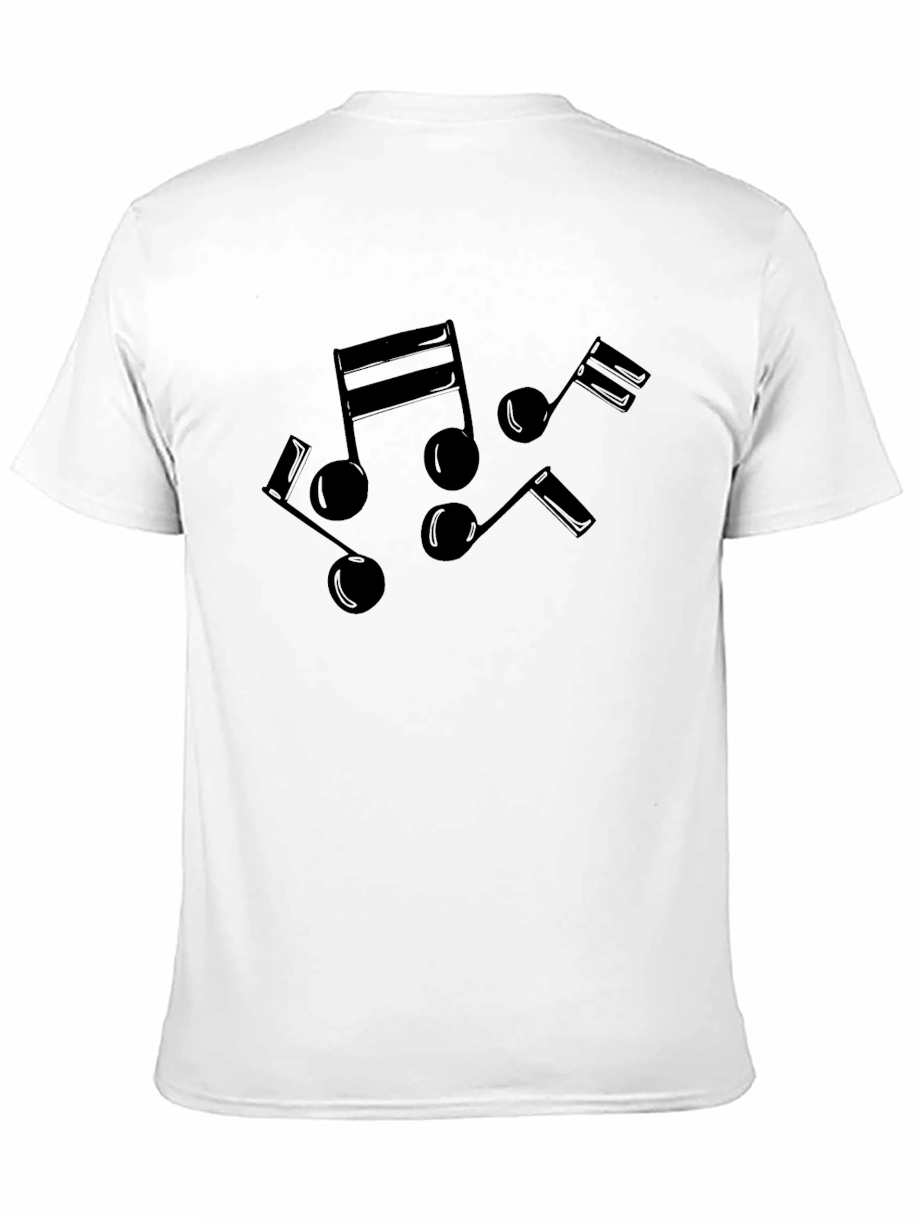 Musical Notes Black T-Shirt - Soft Cotton Tee