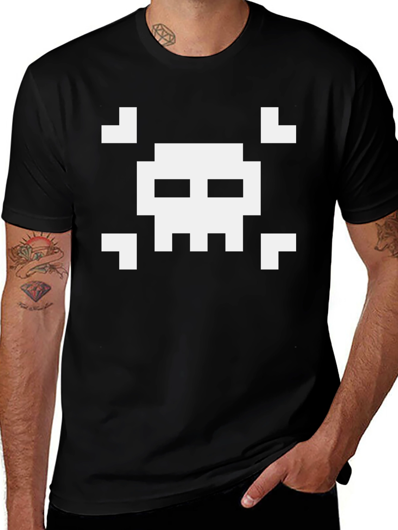 Pixel Skull T-Shirt - Gamer Style