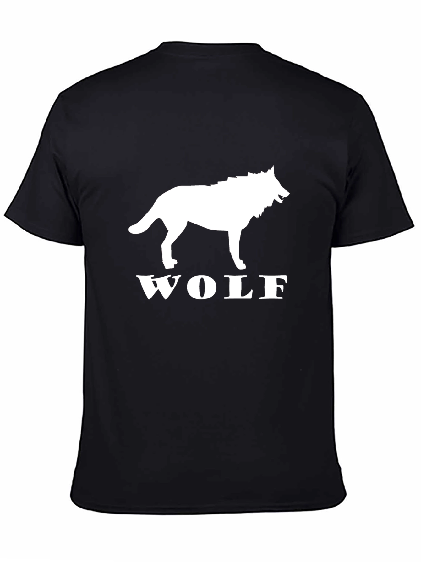 Black Wolf Graphic Tee - Stylish Animal Print Shirt