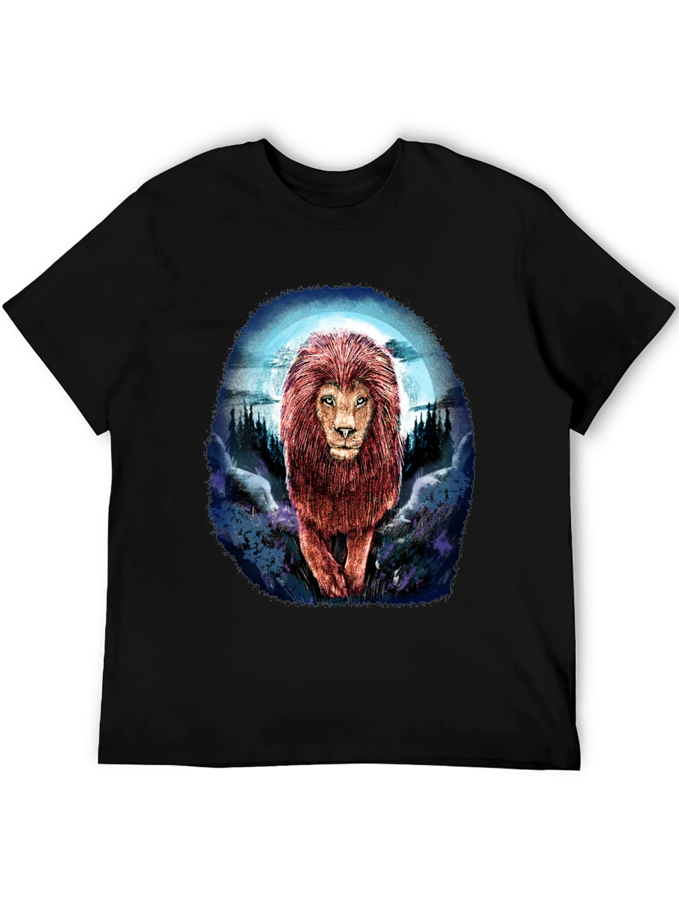 Lion Graphic Tee - Bold Animal Print T-Shirt