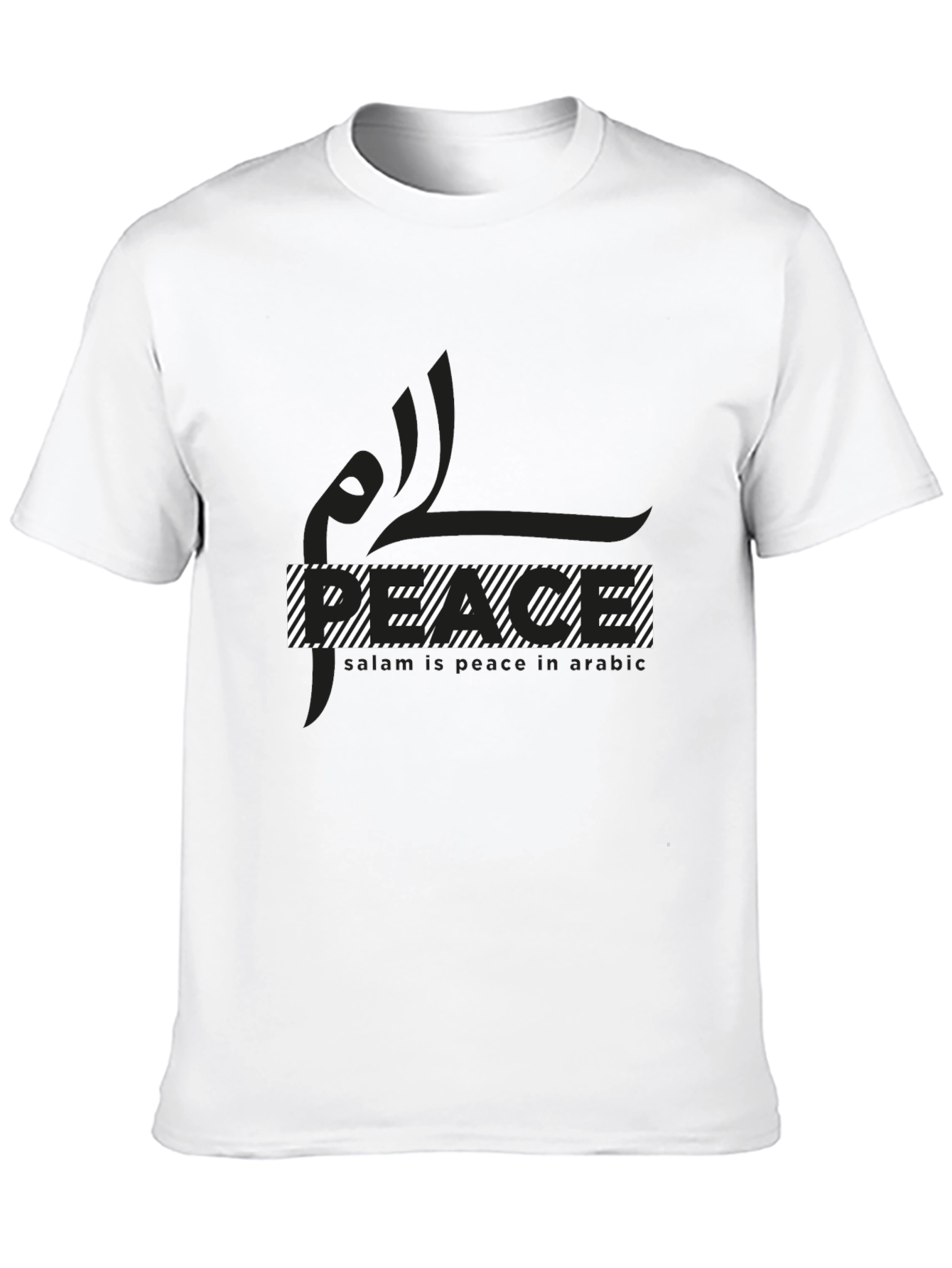 Peace Graphic T-Shirt - Black Cotton Blend