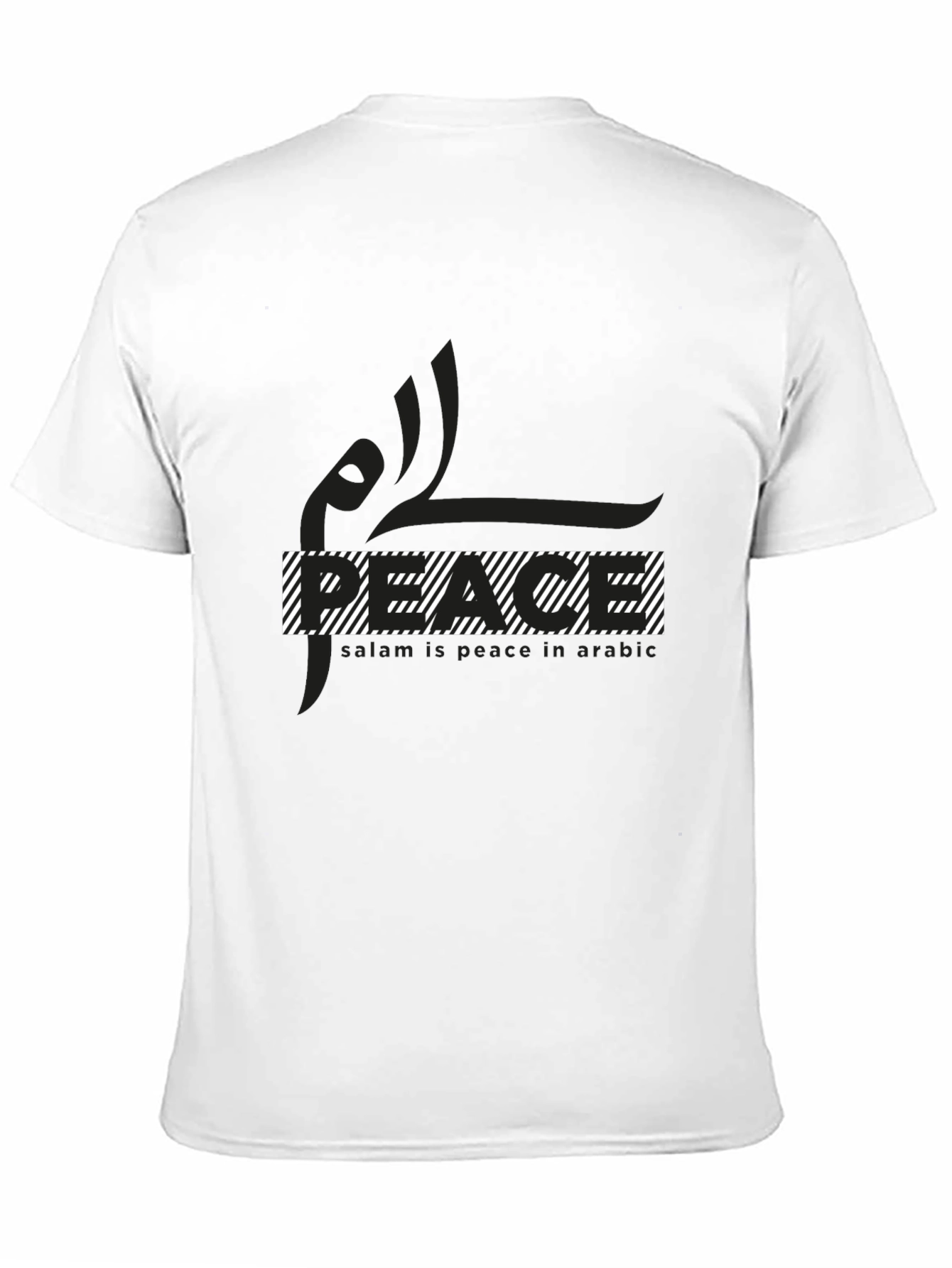 Peace Graphic T-Shirt - Black Cotton Blend