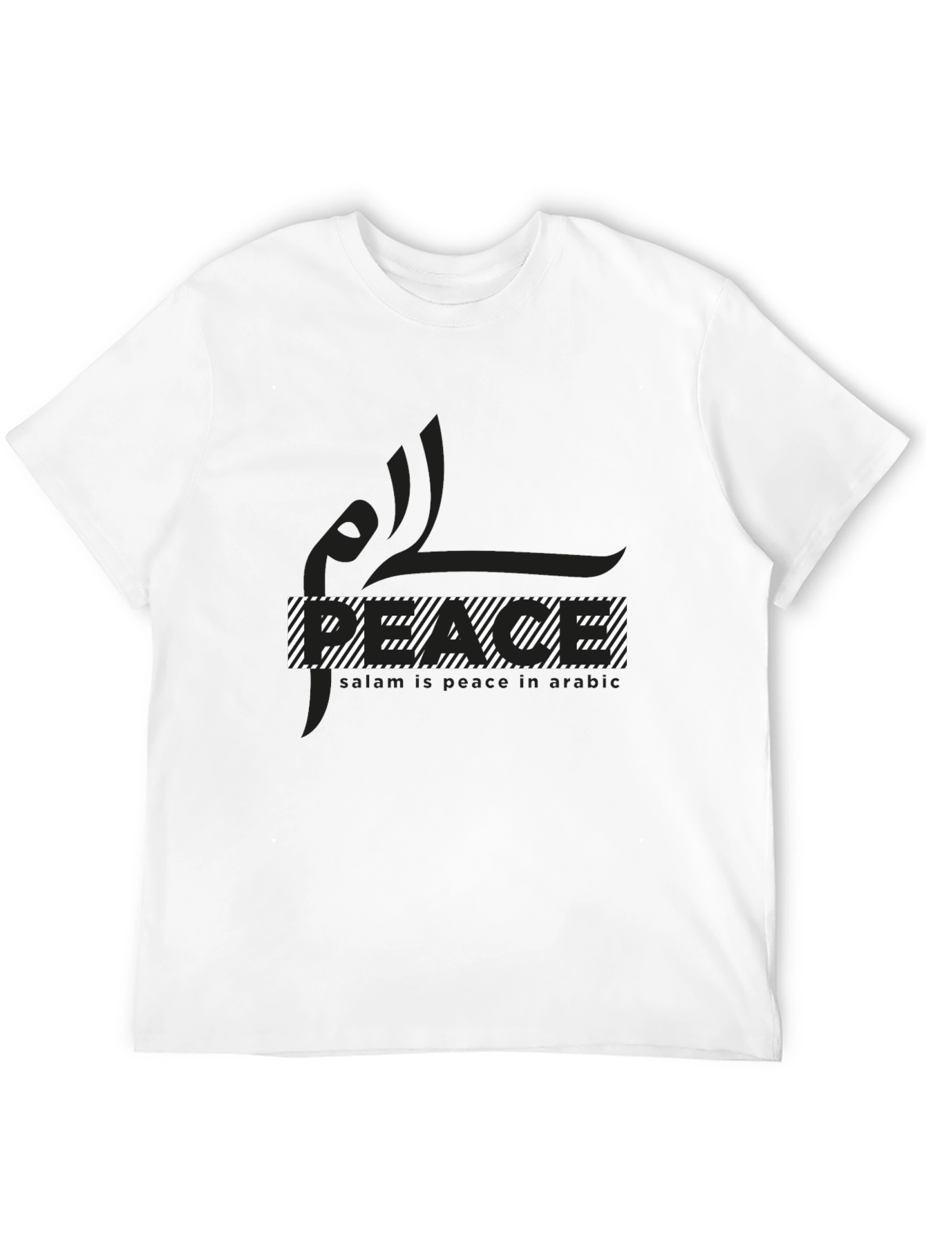 Peace Graphic T-Shirt - Black Cotton Blend