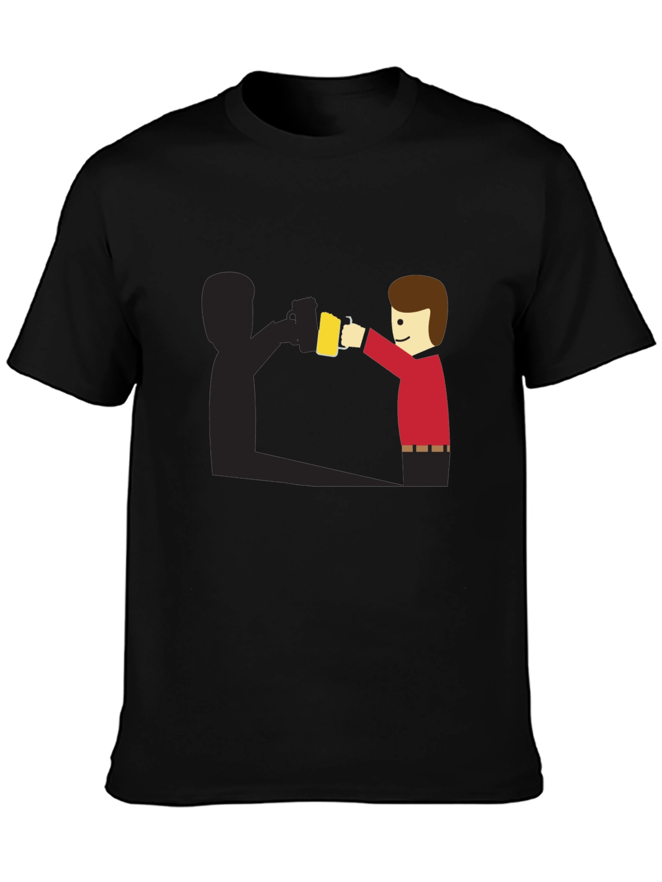 Funny Shadow Beer Lover T-Shirt