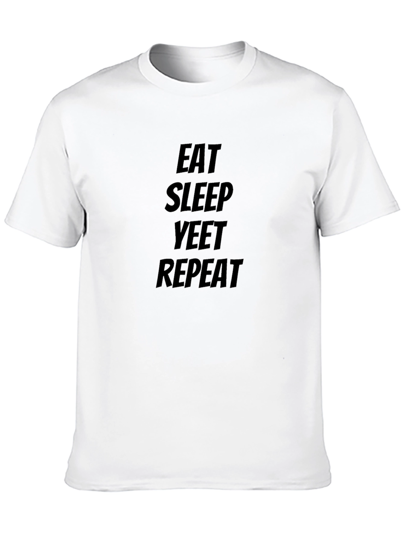 Eat Sleep Yeet Repeat Graphic Tee - Black
