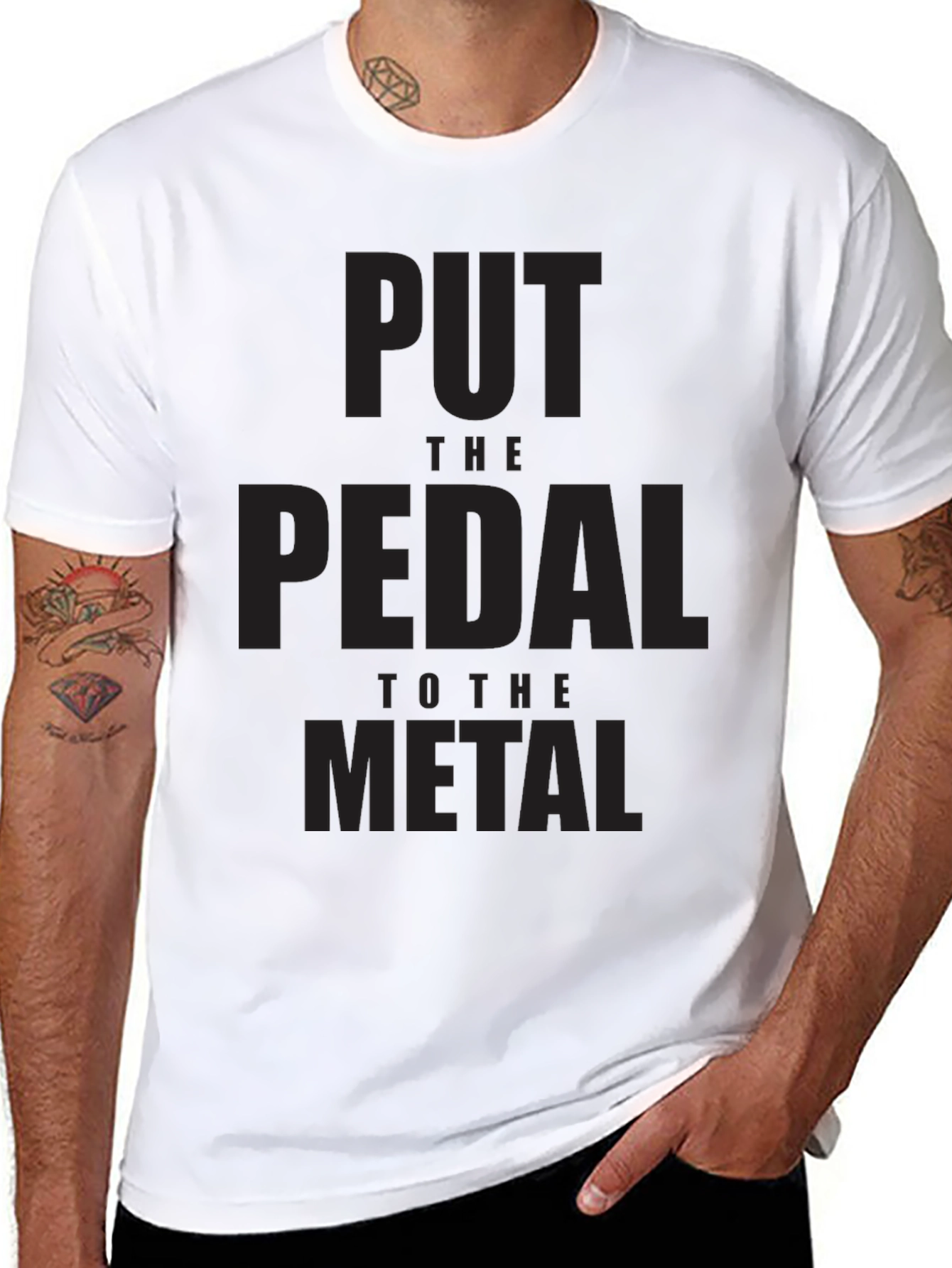 Put the Pedal to the Metal Black T-Shirt