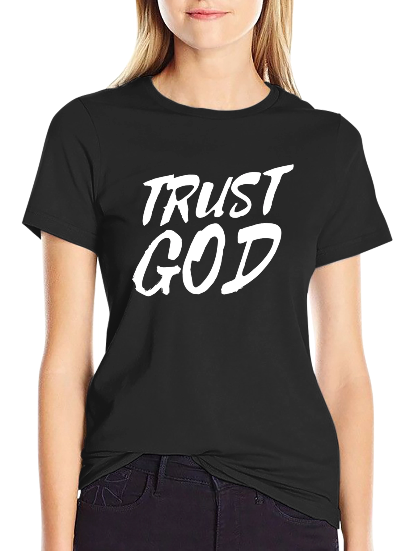 Trust God Black T-Shirt - Mens Christian Apparel