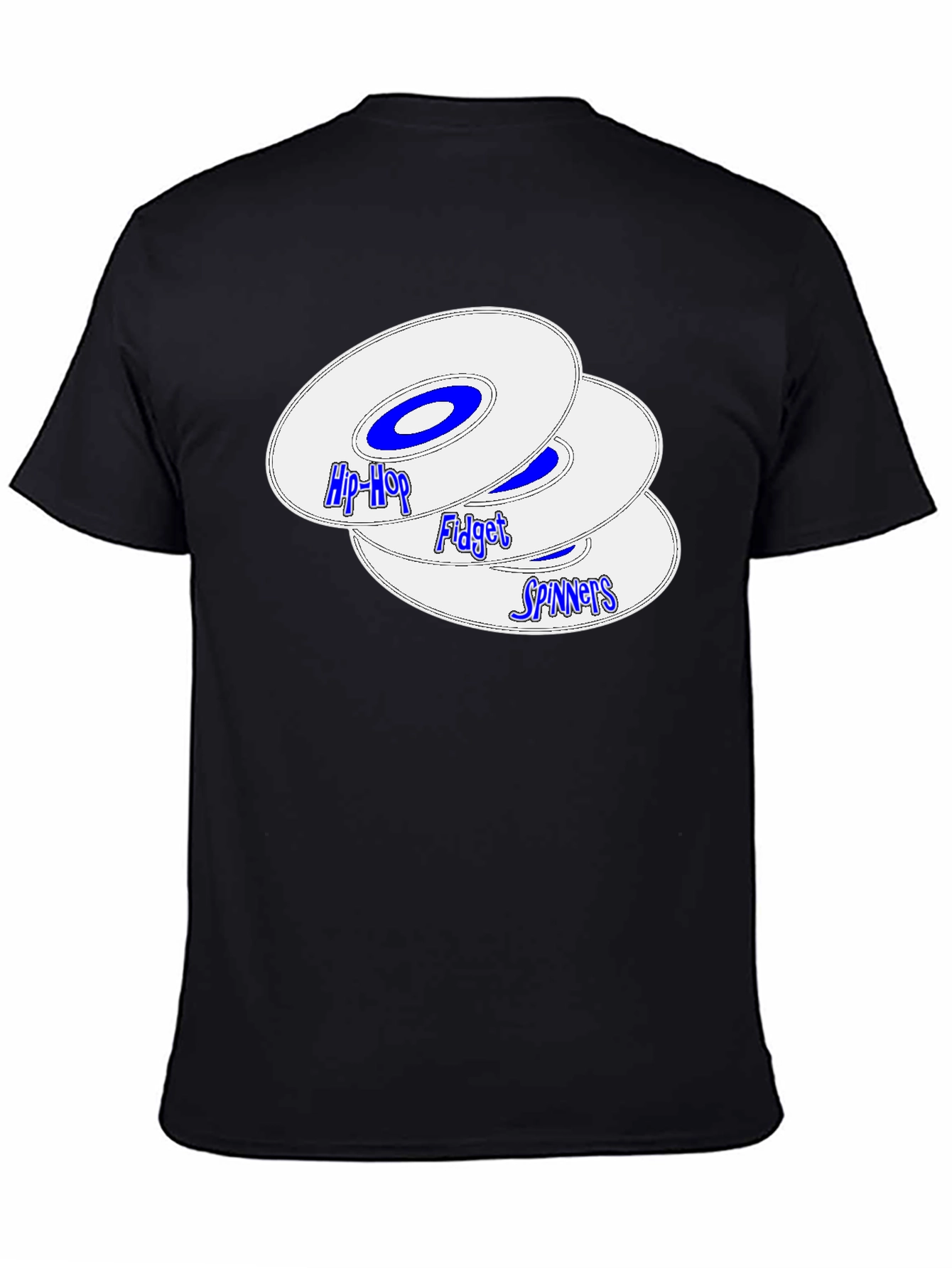 Hip-Hop Fidget Spinners Black T-Shirt