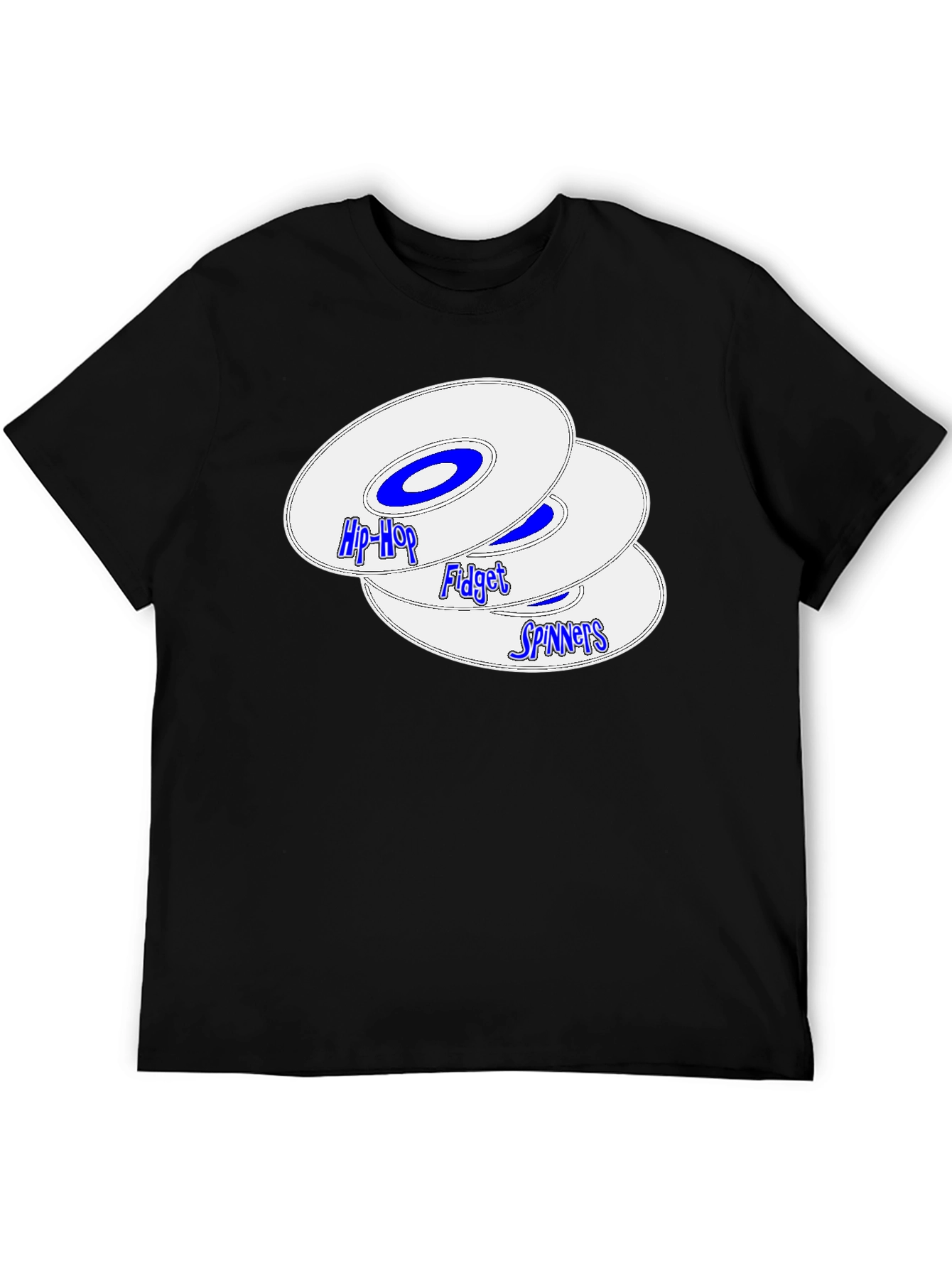 Hip-Hop Fidget Spinners Black T-Shirt