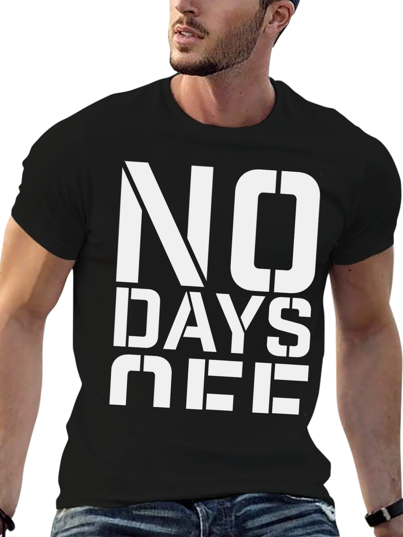 No Days Off Graphic Tee - Black Cotton