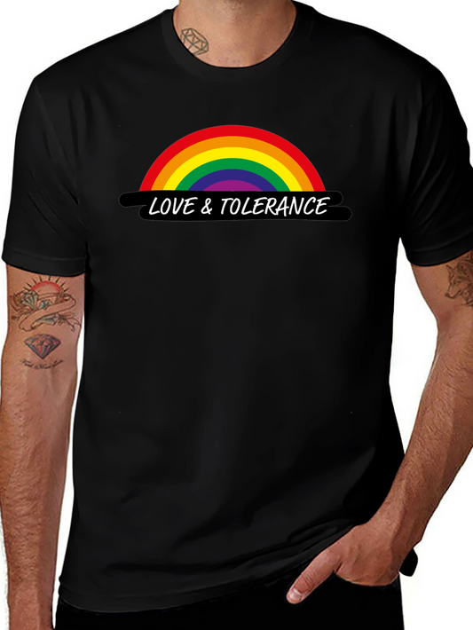 Love & Tolerance Rainbow Graphic T-Shirt