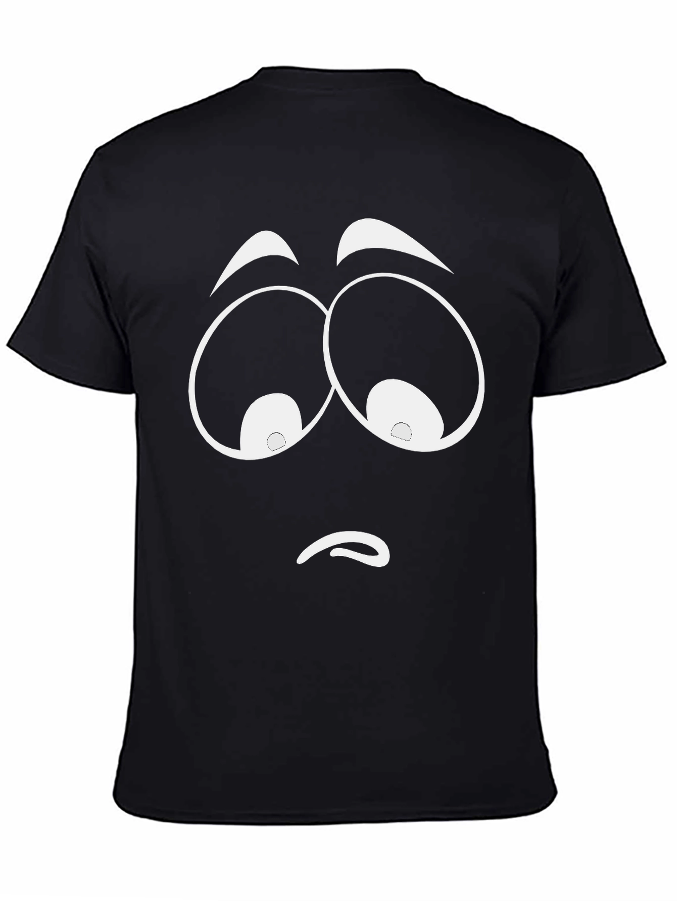 Sad Face Graphic T-Shirt - Unisex Black Tee