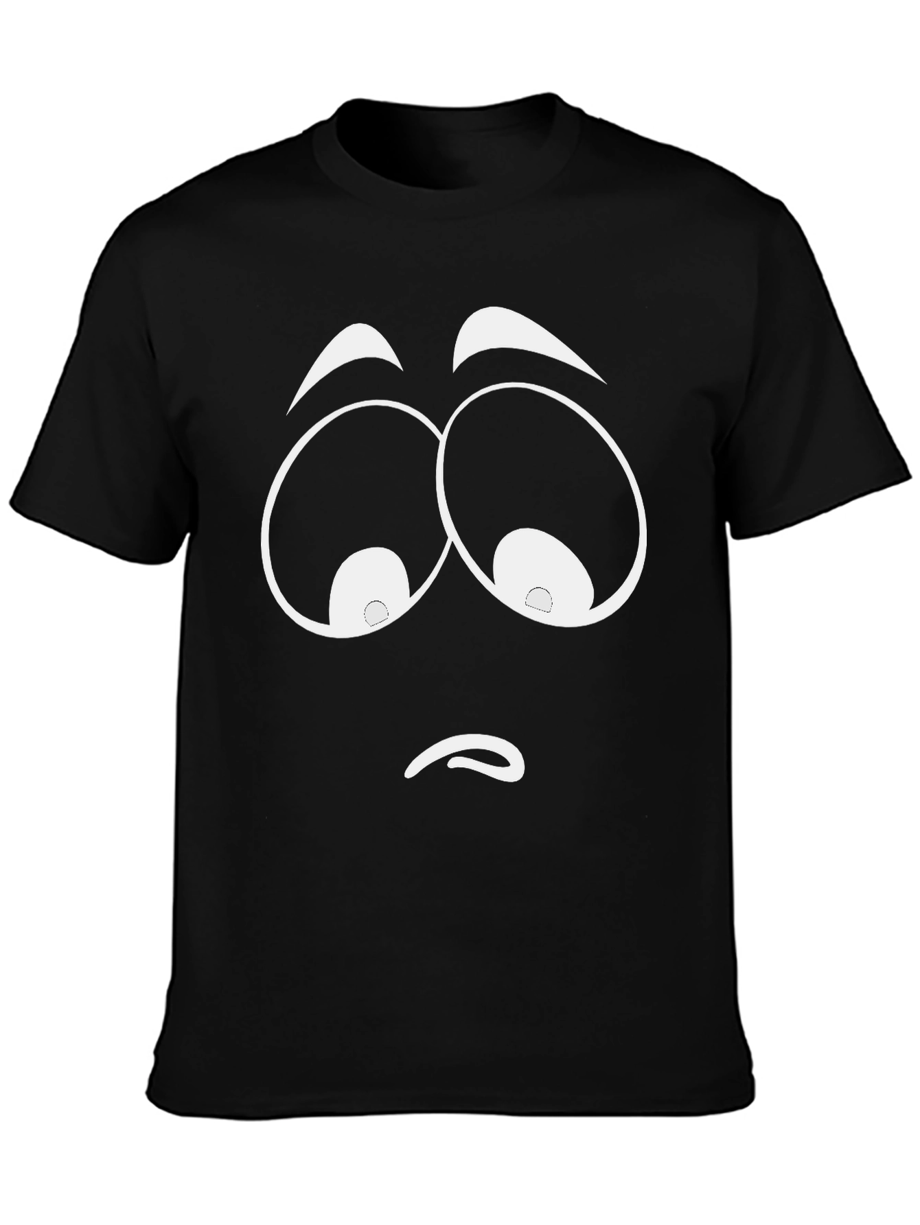 Sad Face Graphic T-Shirt - Unisex Black Tee