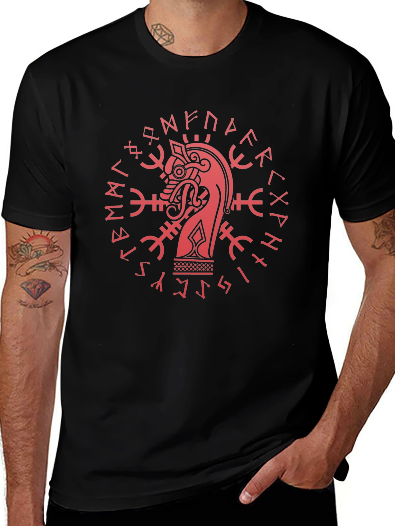 Viking Dragon Rune Graphic Tee