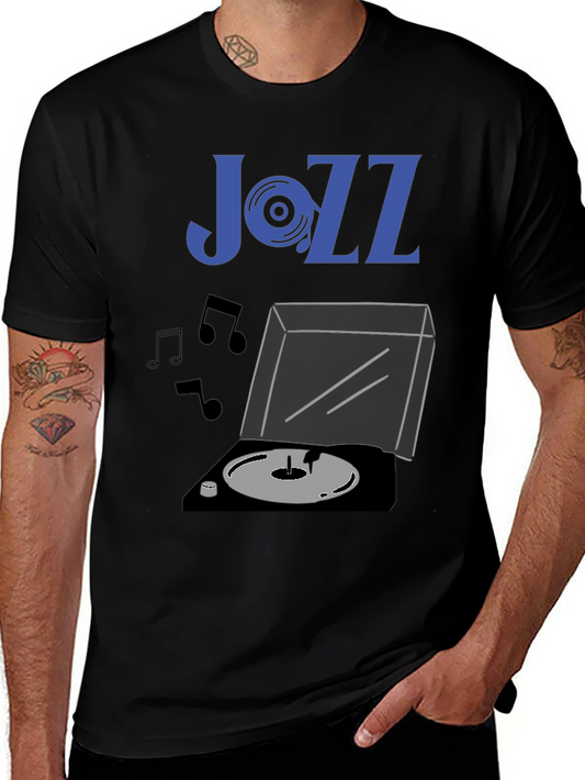 Jazz Vinyl Record Player Graphic Tee