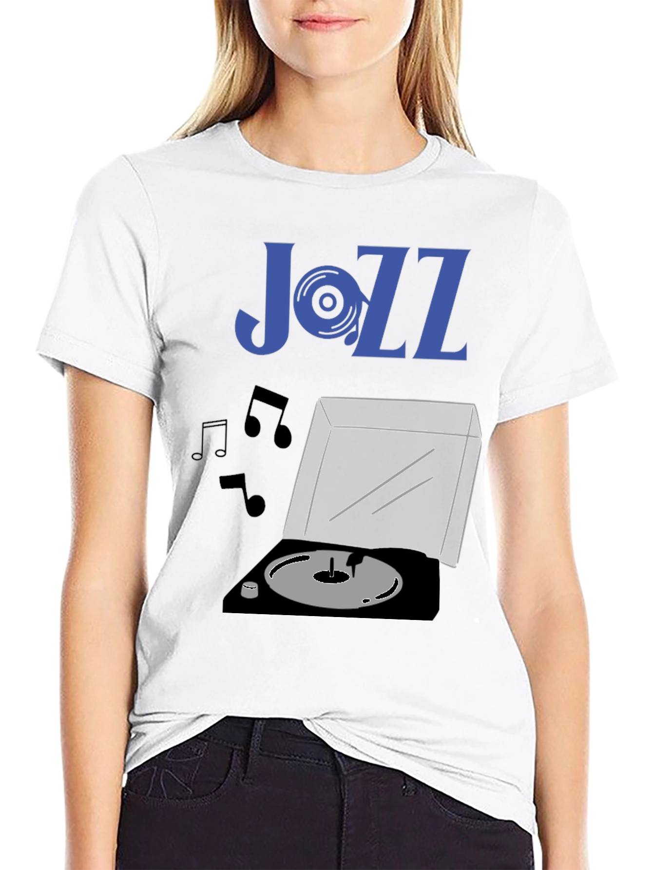 Jazz Vinyl Record Player Graphic Tee