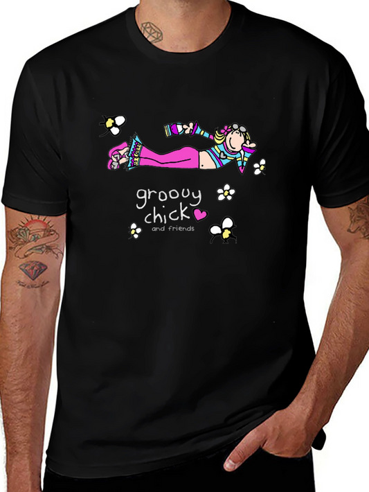 Groovy Chick T-Shirt - Retro Cartoon Tee