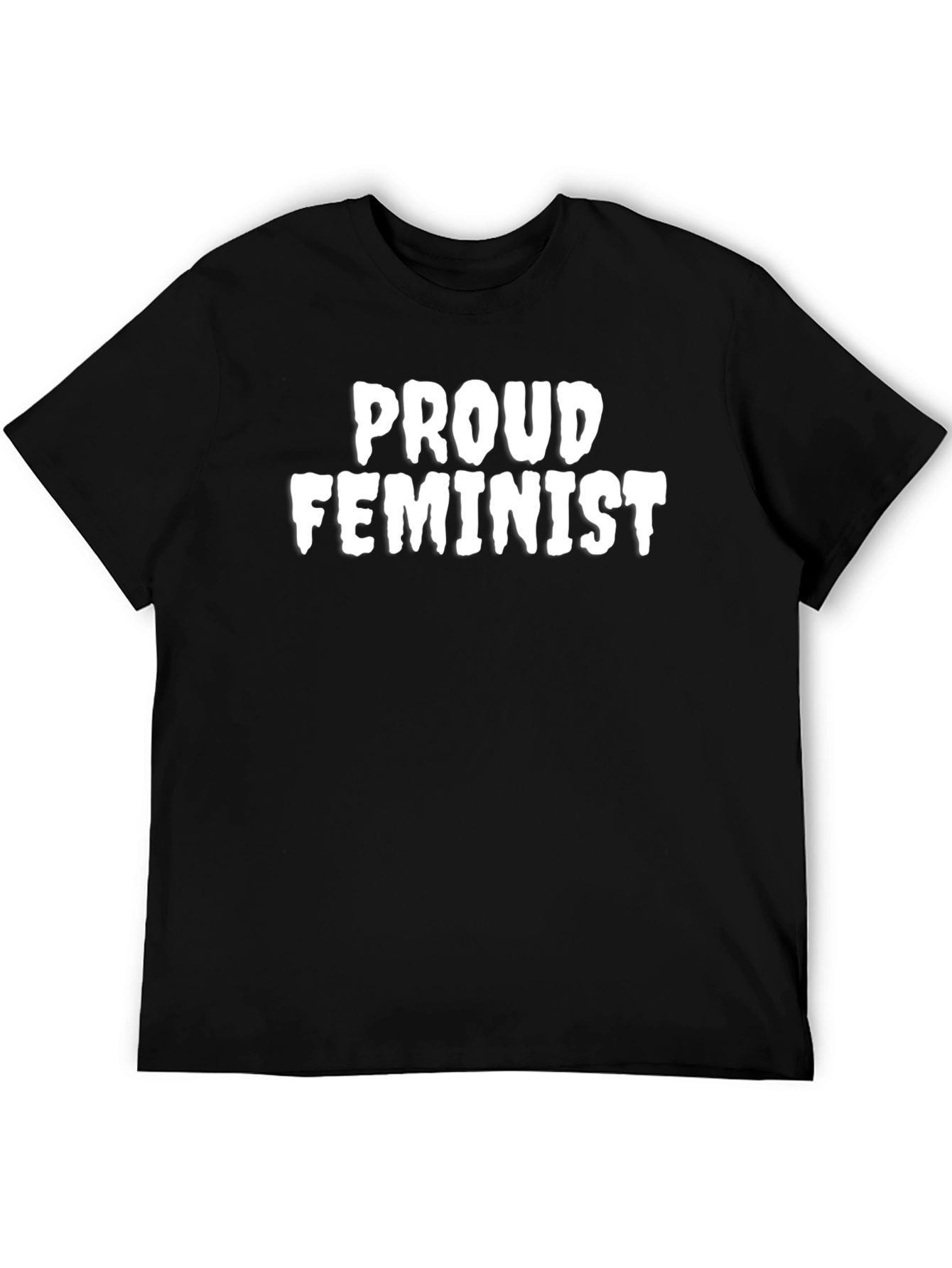 Proud Feminist Graphic Tee - Black Cotton