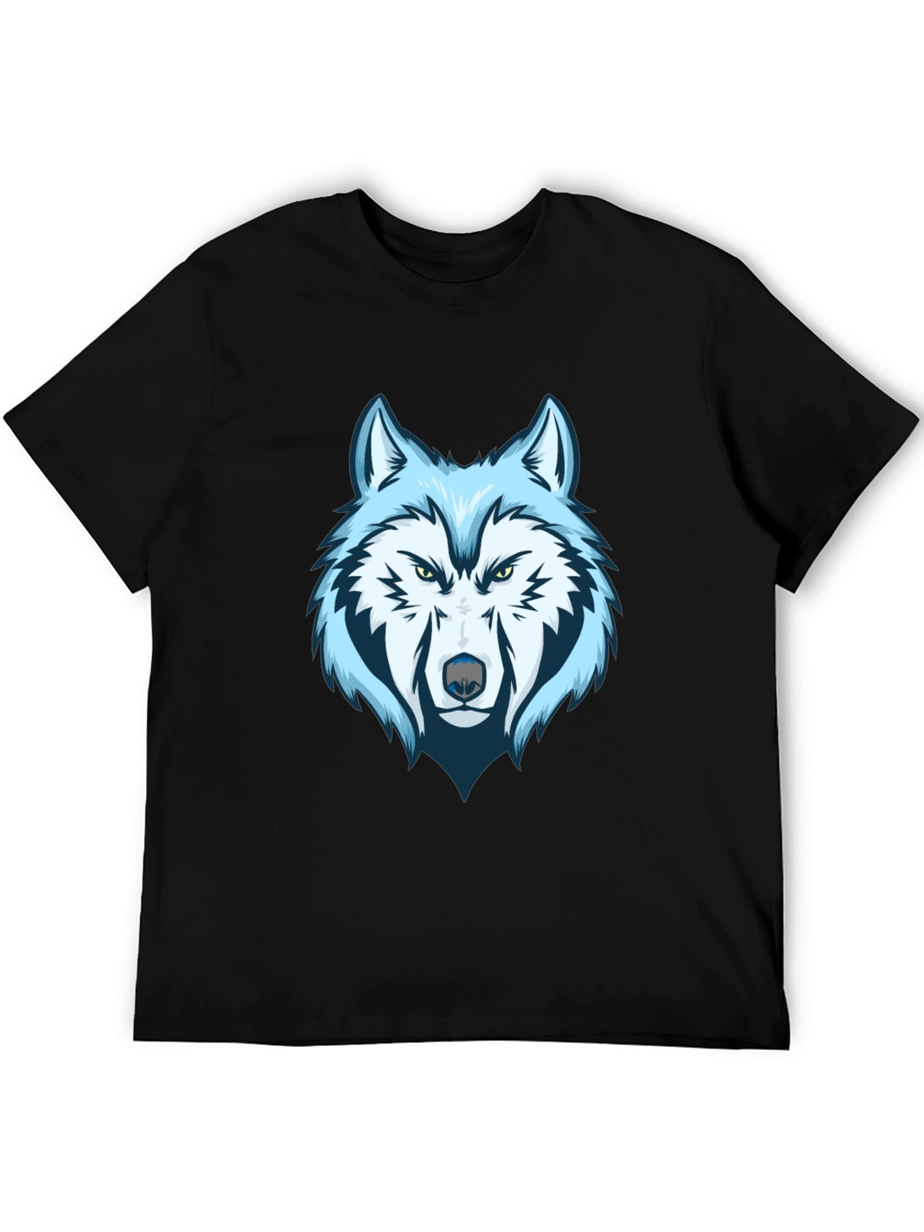 Cool Wolf Graphic Tee - Mens Black T-Shirt