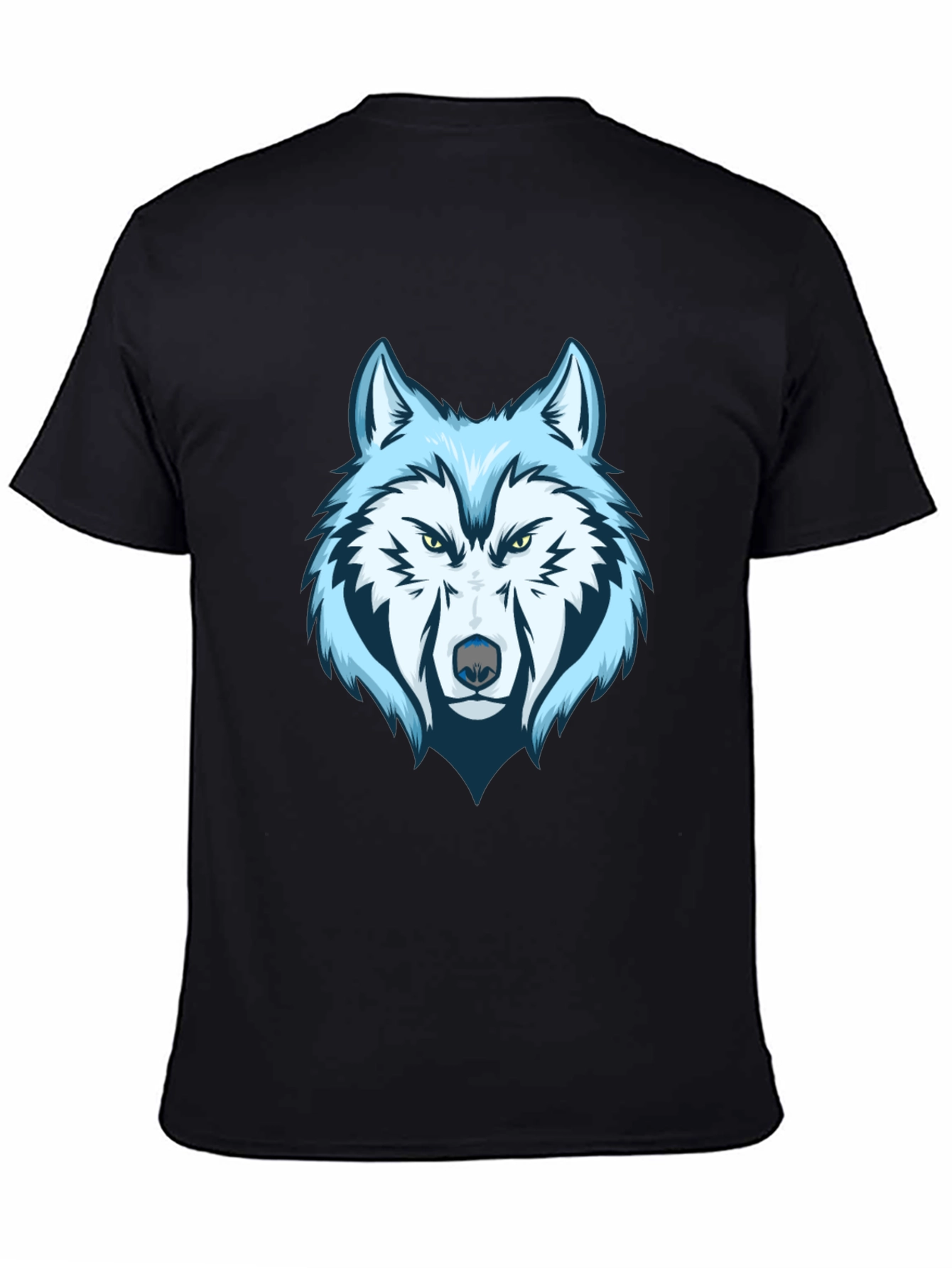 Cool Wolf Graphic Tee - Mens Black T-Shirt