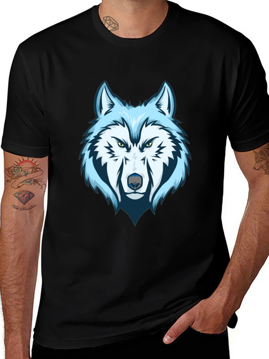 Cool Wolf Graphic Tee - Mens Black T-Shirt