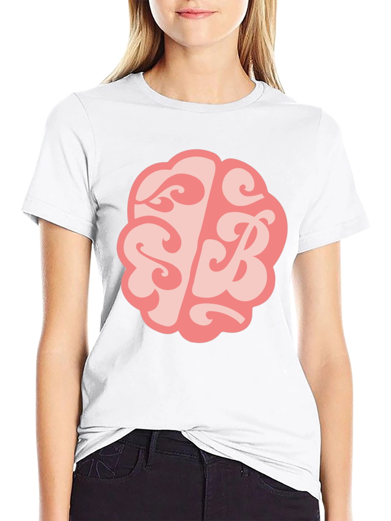 Brain SB Graphic Tee - Black Cotton Blend T-Shirt