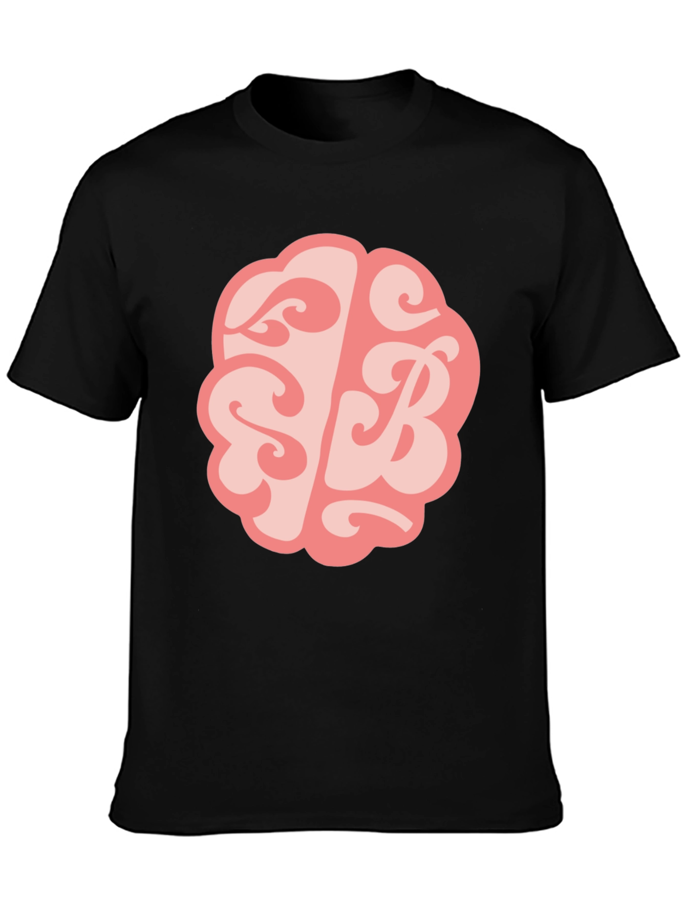 Brain SB Graphic Tee - Black Cotton Blend T-Shirt
