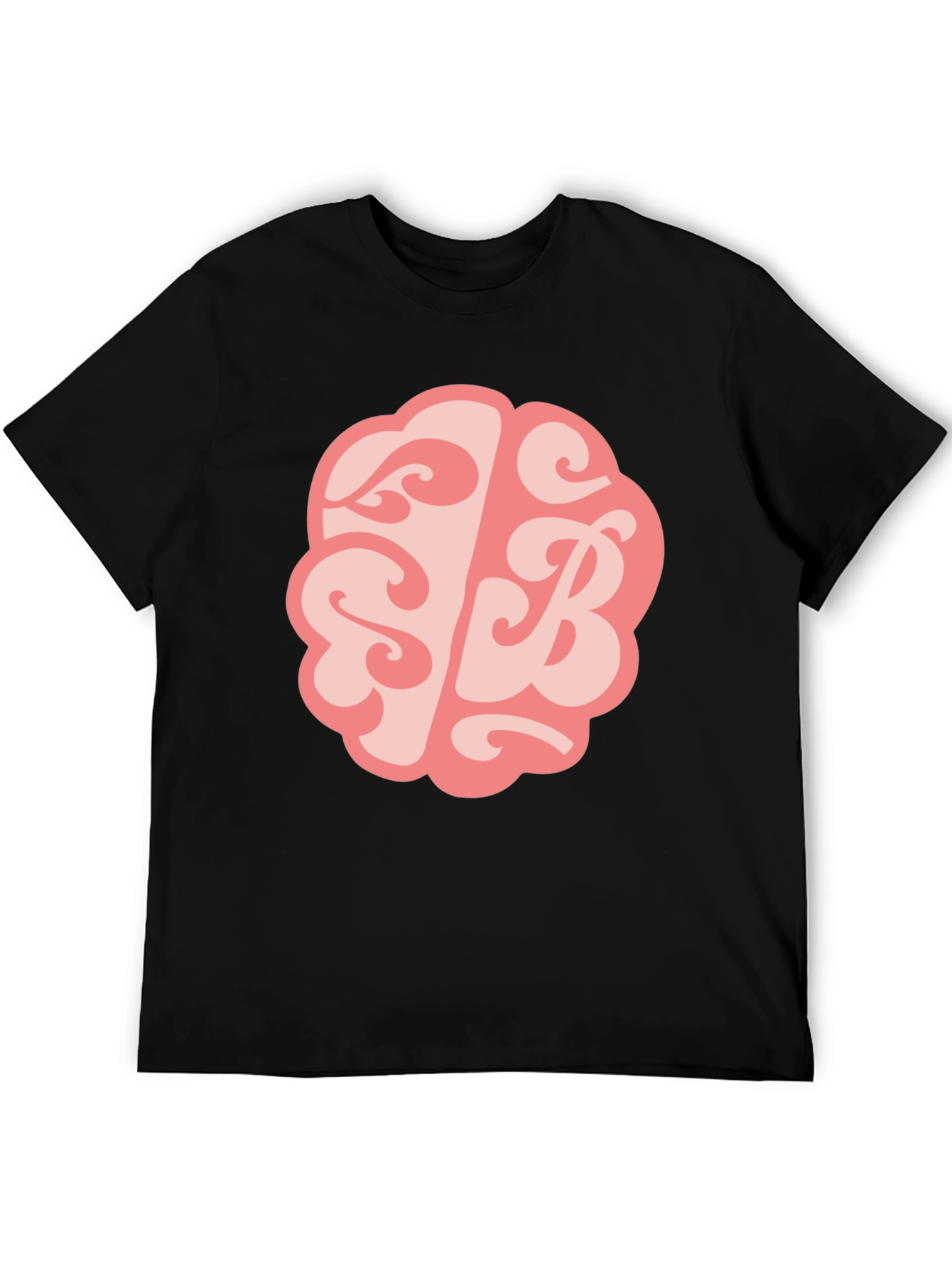 Brain SB Graphic Tee - Black Cotton Blend T-Shirt