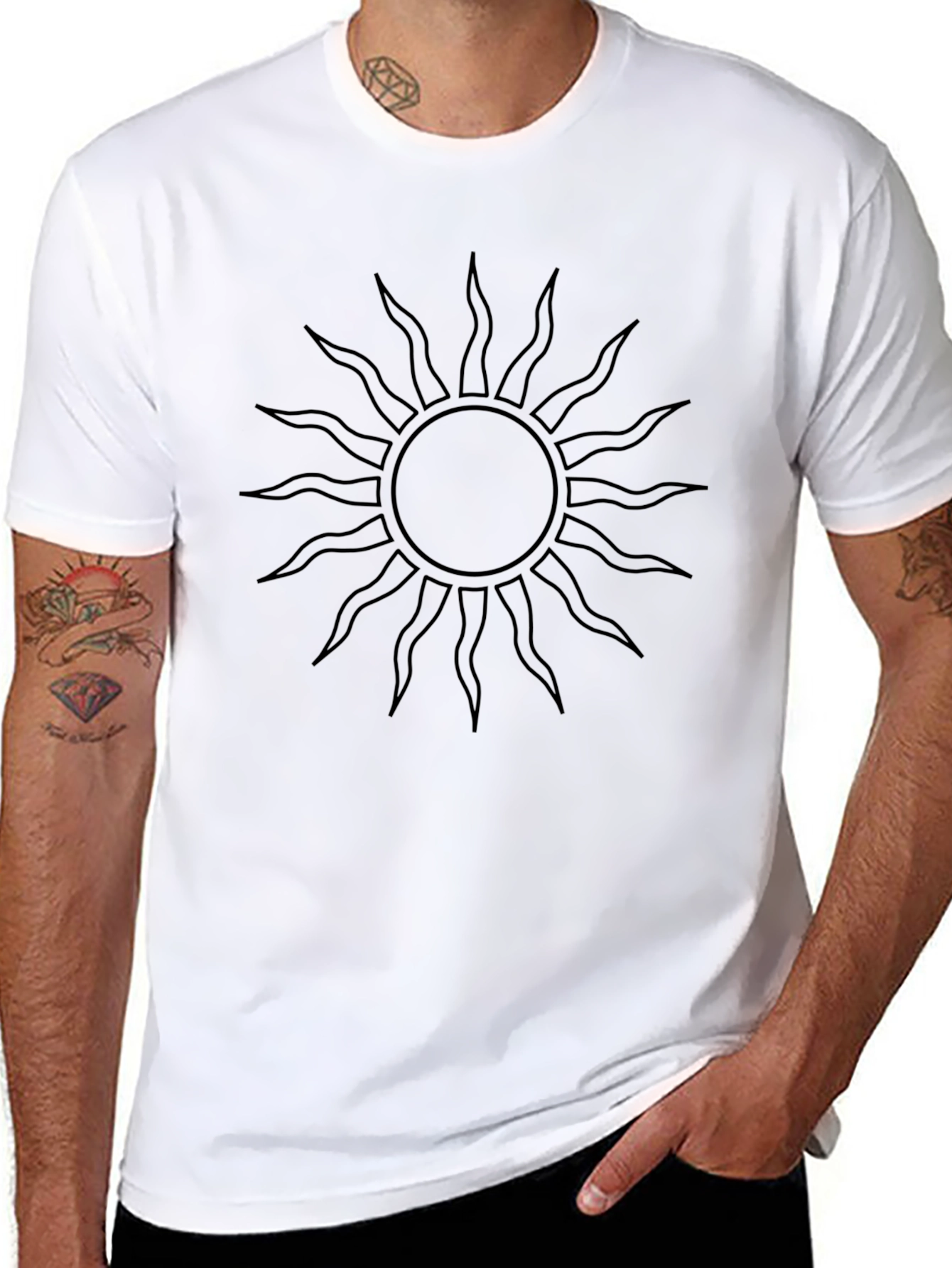 Black Sun Graphic Tee - Stylish Casual Wear