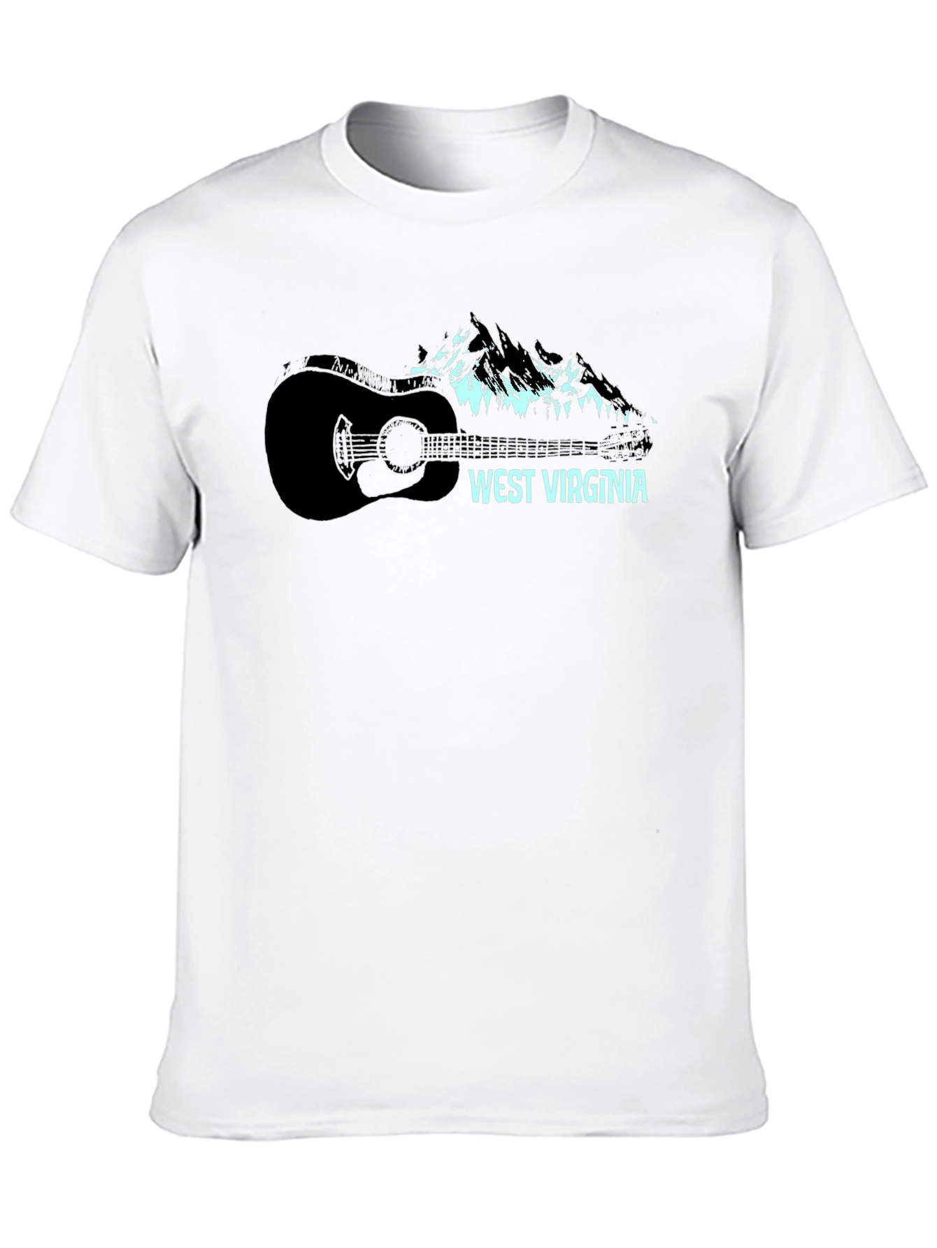 West Virginia Guitar & Mountain Graphic Tee