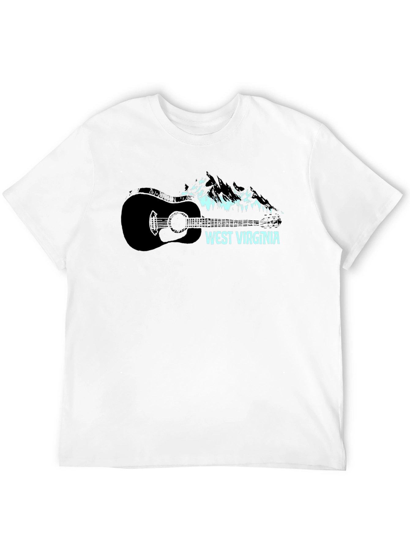 West Virginia Guitar & Mountain Graphic Tee