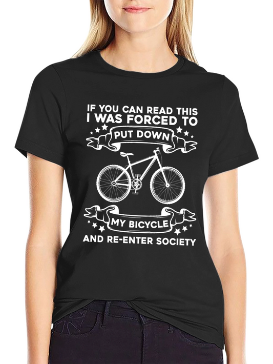Funny Bicycle T-Shirt - If You Can Read This Tee