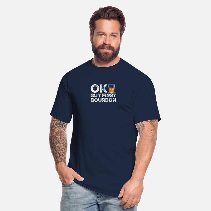 OK But First Bourbon T-Shirt Funny Drinking Wine