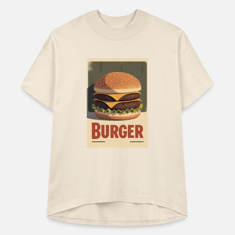 Old-School Burger Poster – Retro Food Wall Art