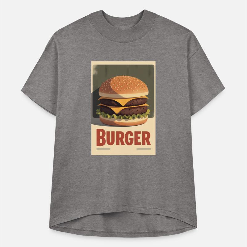 Old-School Burger Poster – Retro Food Wall Art