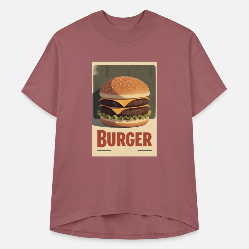 Old-School Burger Poster – Retro Food Wall Art