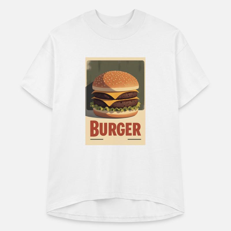 Old-School Burger Poster – Retro Food Wall Art