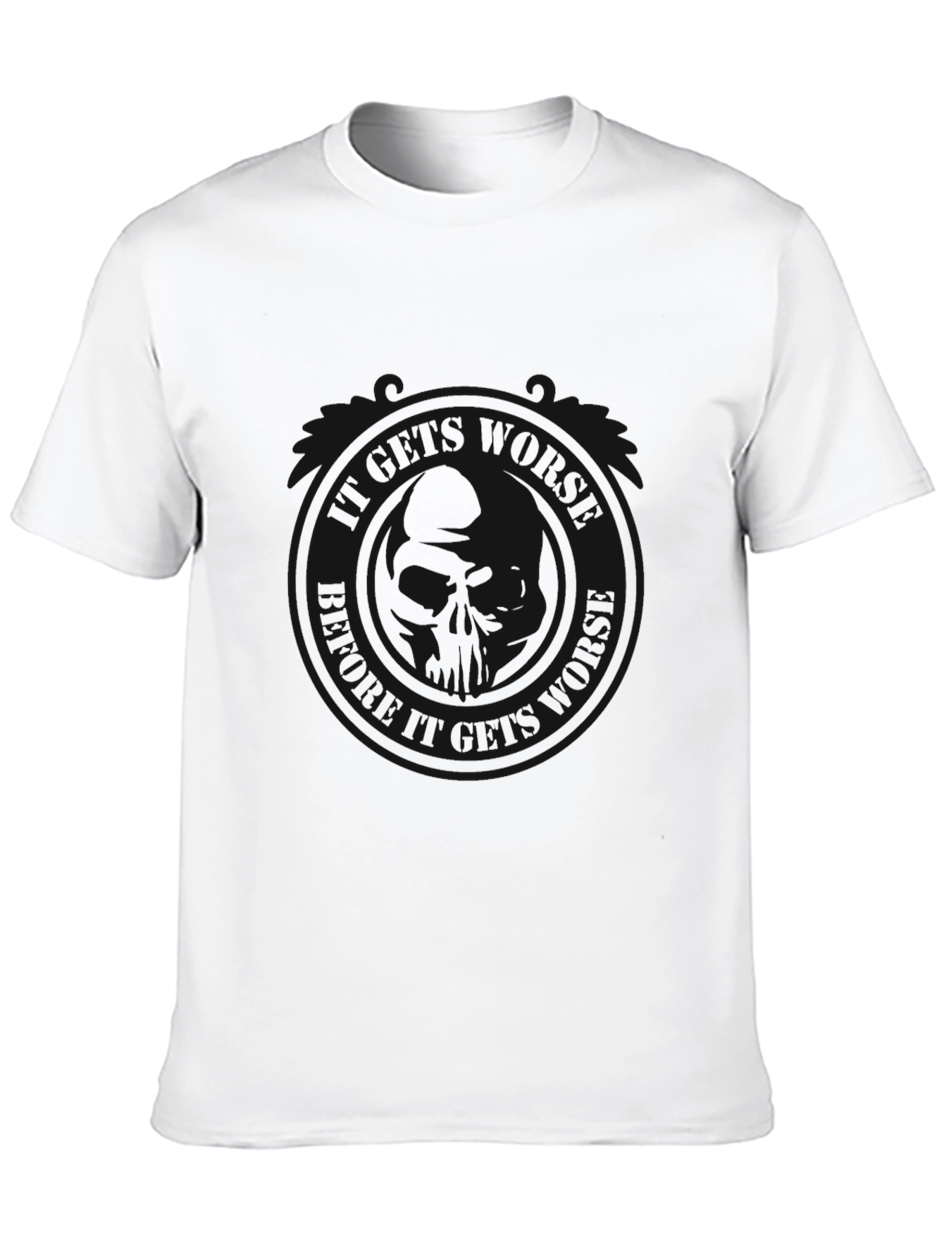 Mens Black Crew Neck T-Shirt