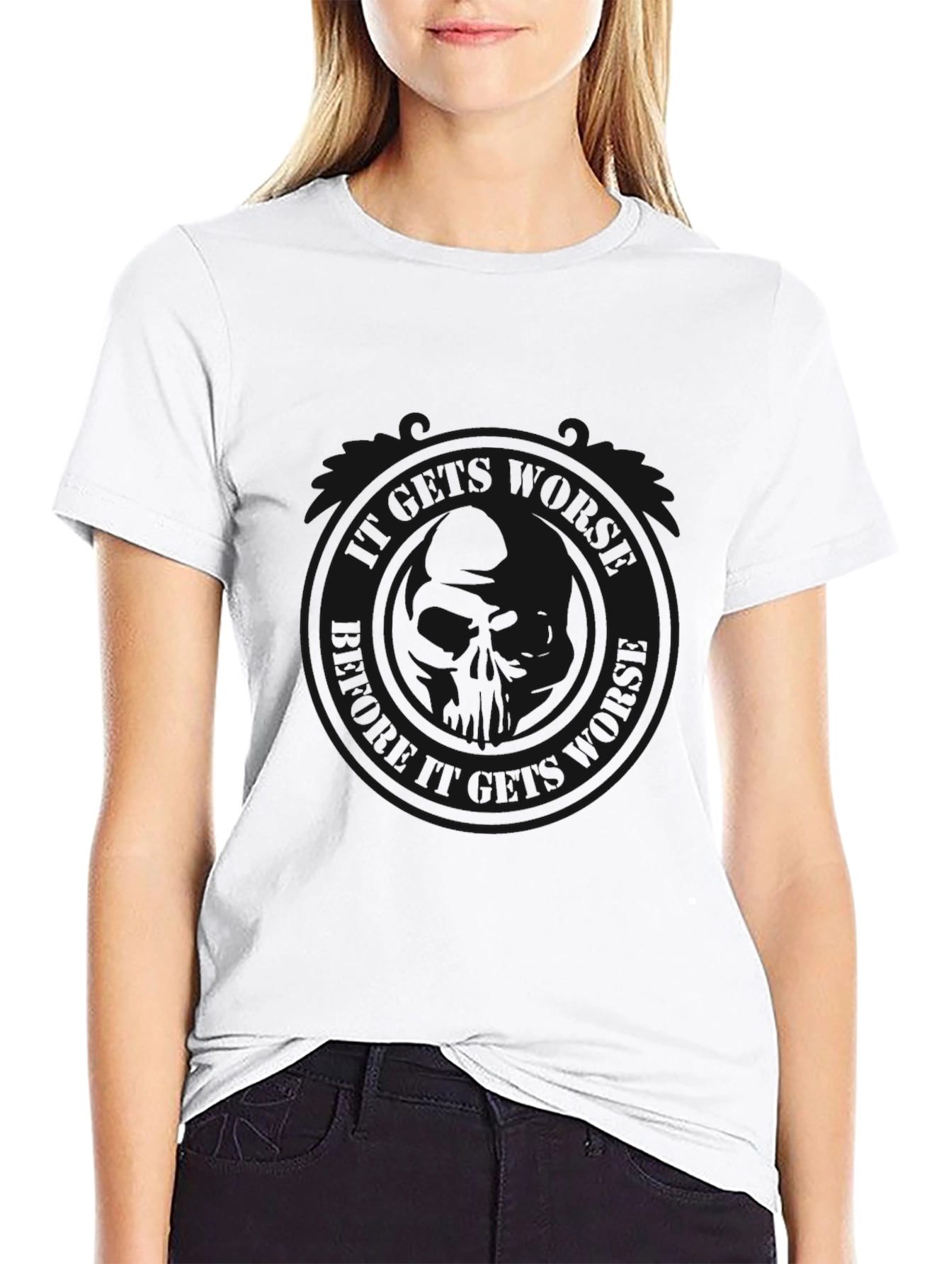 Mens Black Crew Neck T-Shirt