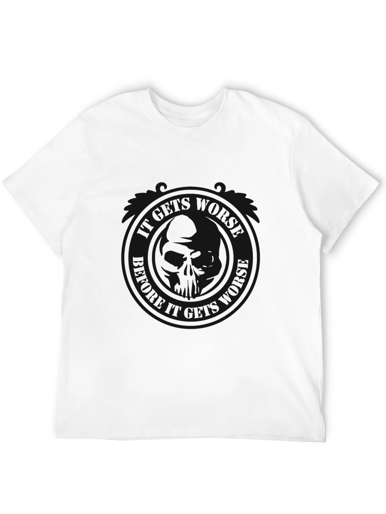 Mens Black Crew Neck T-Shirt